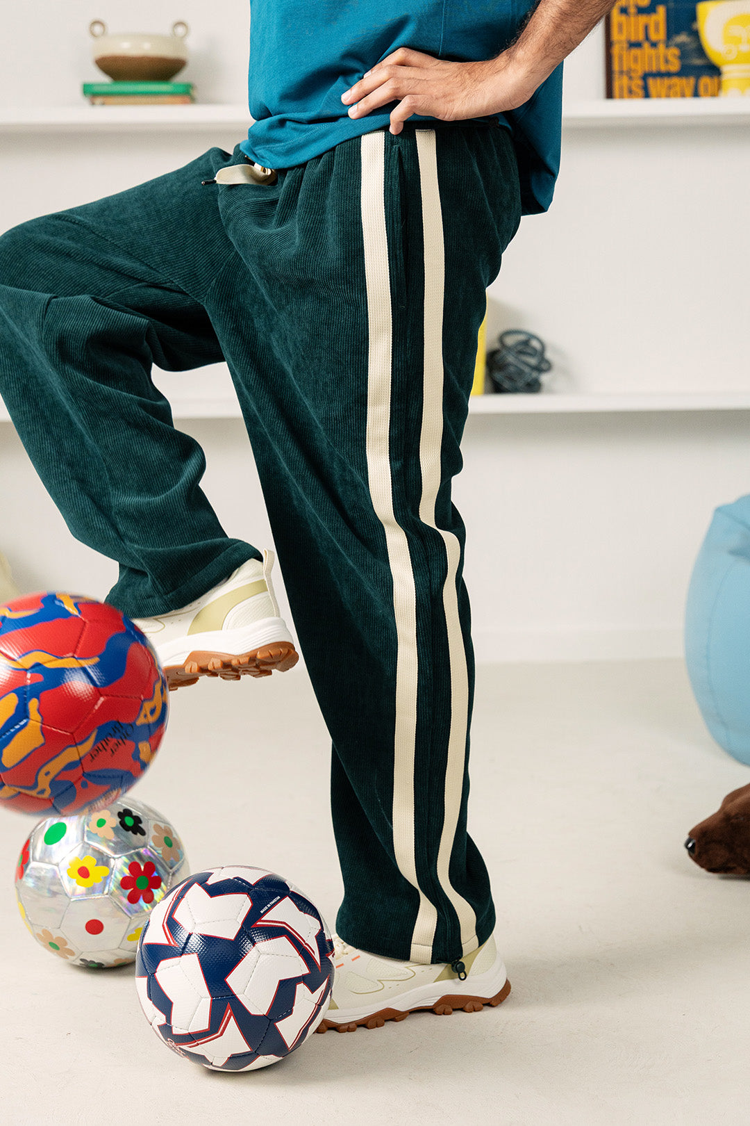 Cotton Velvet Track Pants