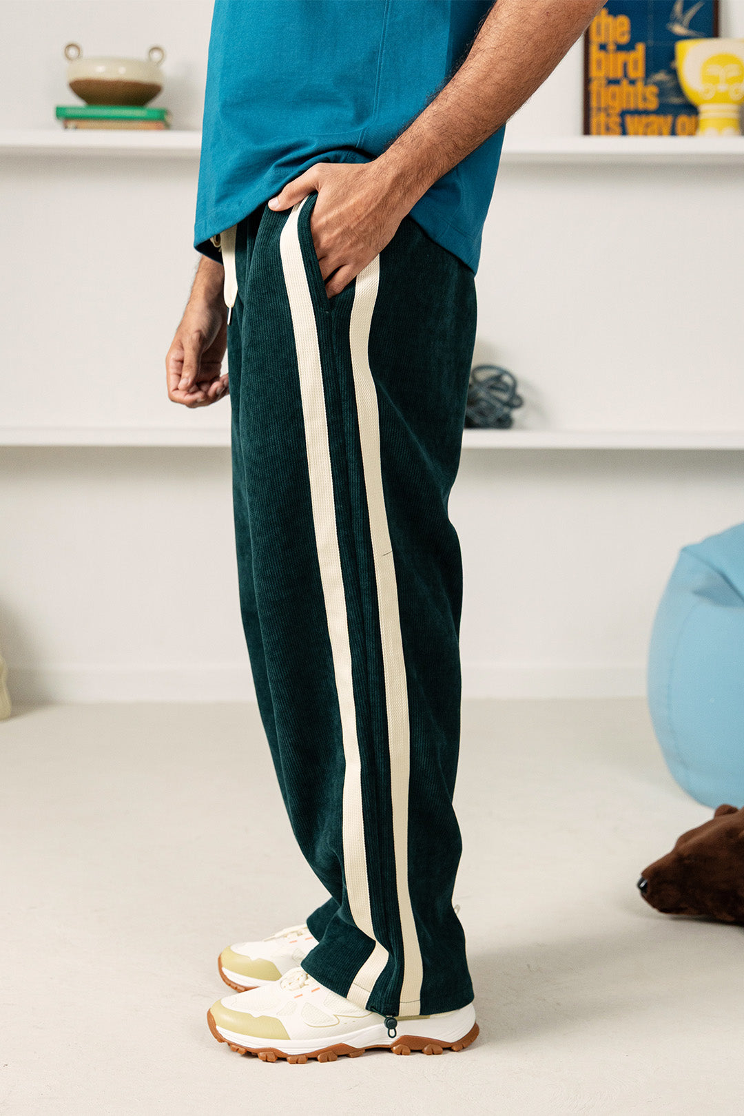 Image of Cotton Velvet Track Pants