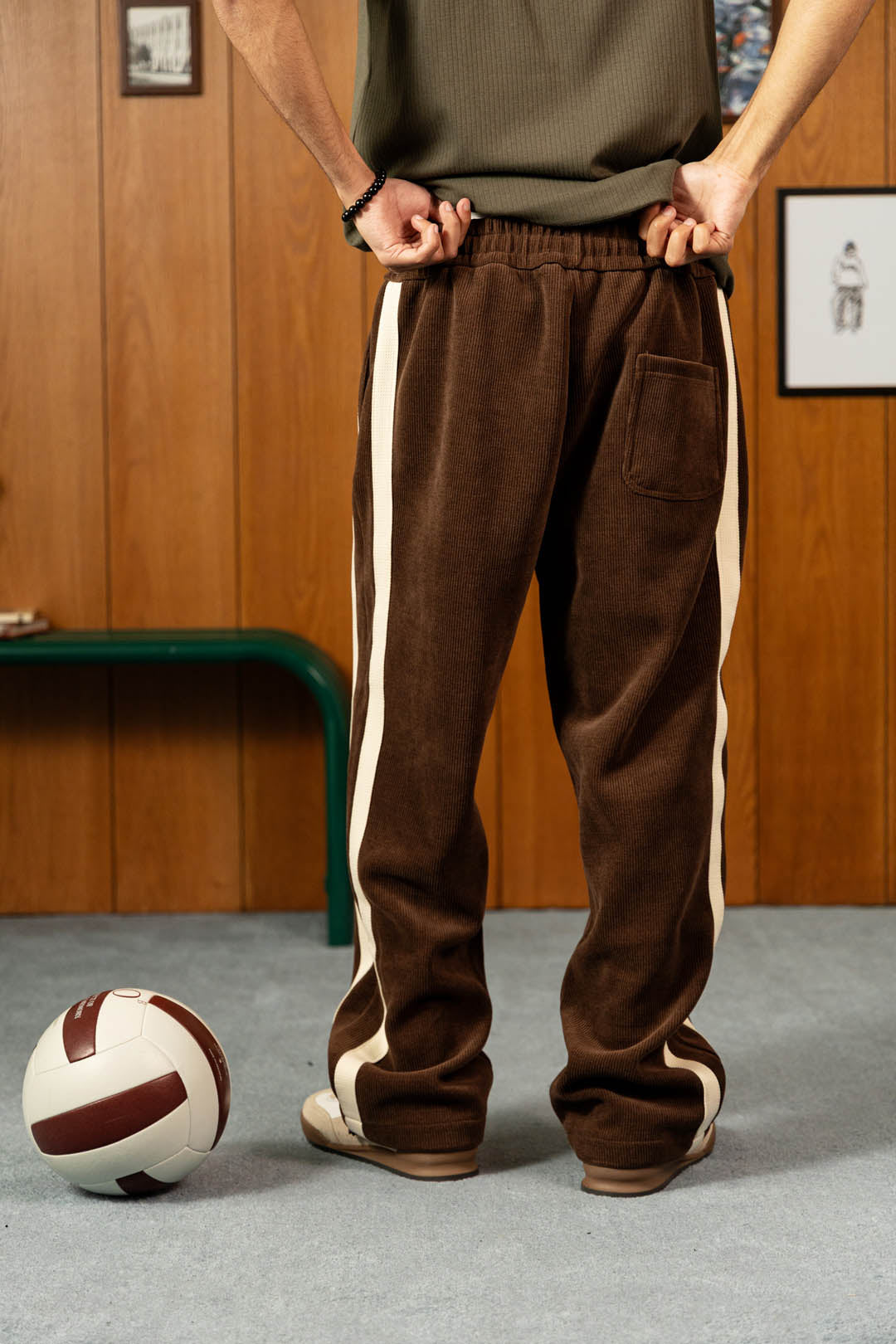 Cotton Velvet Track Pants