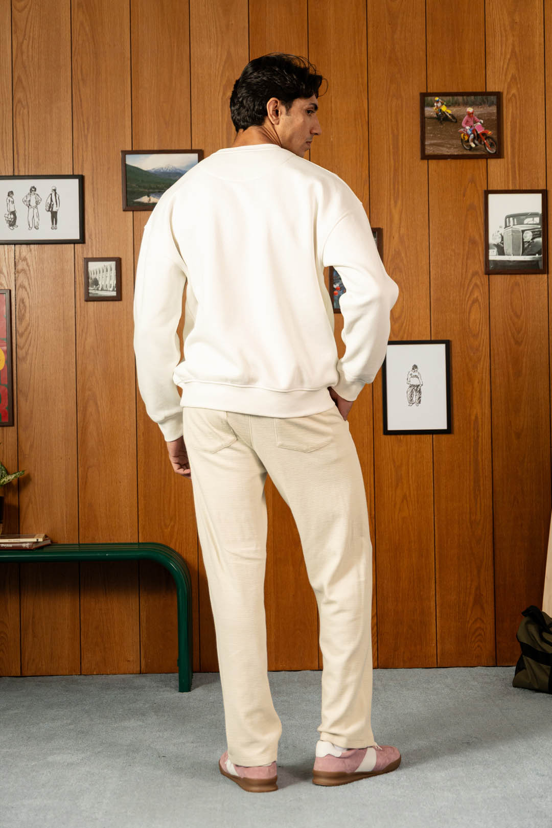 Image of Relaxed Racer Trouser