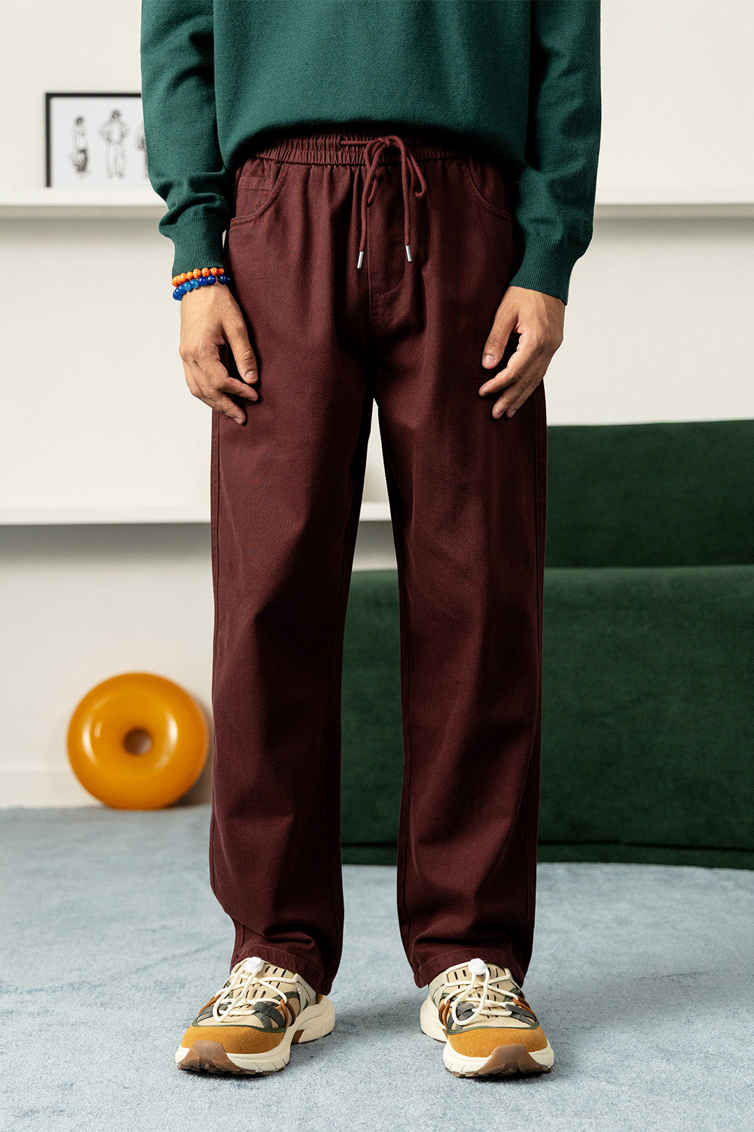 Image of Cotton Barrel Patch Jeans