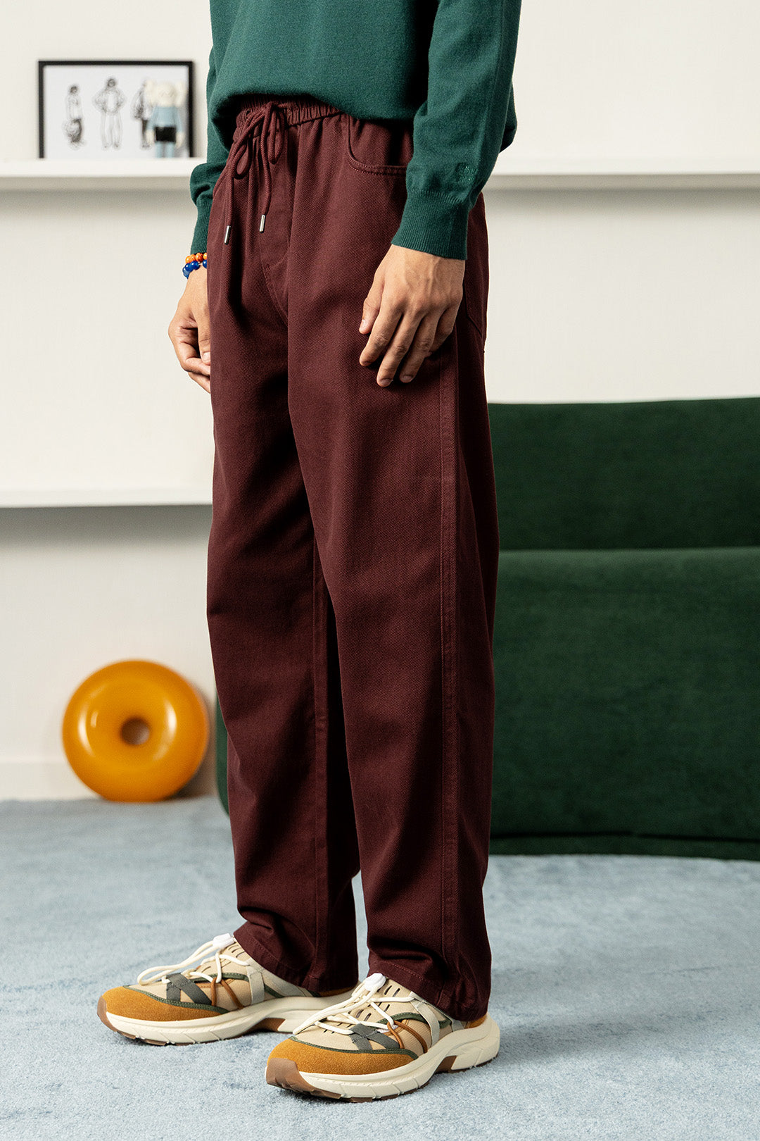 Image of Cotton Barrel Patch Jeans