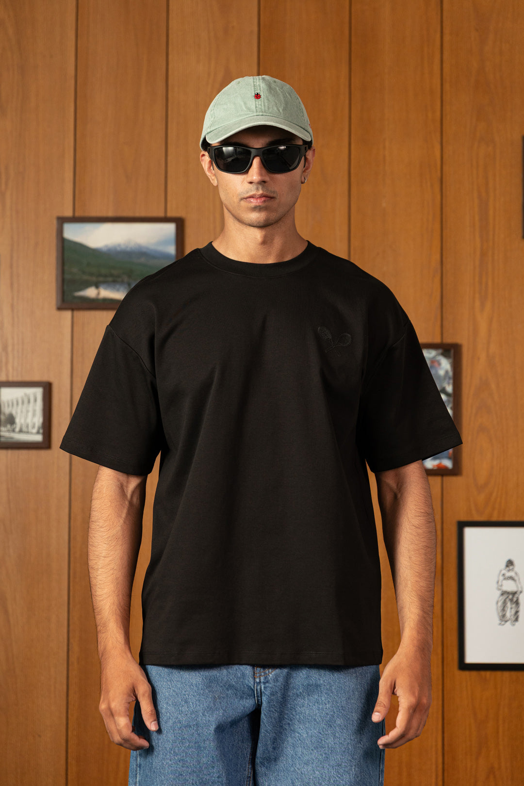 Cotton Raquet Embroidered Tee
