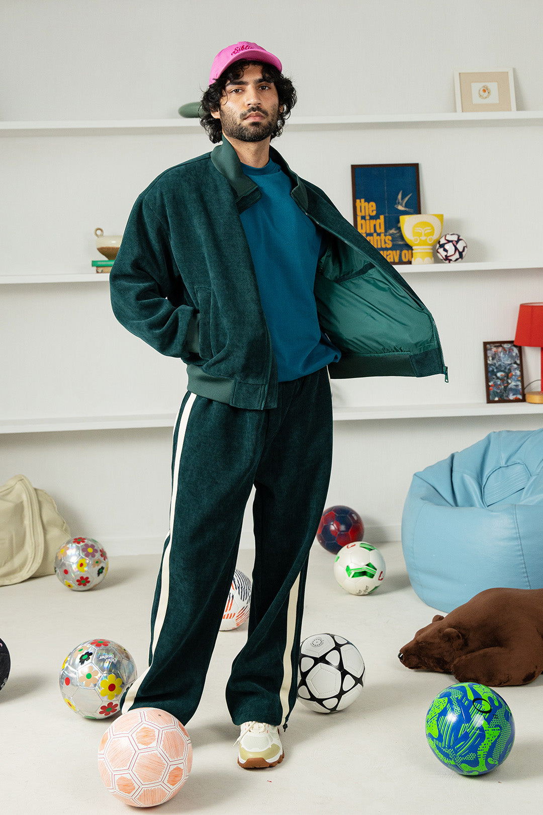 Cotton Velvet Track Jacket
