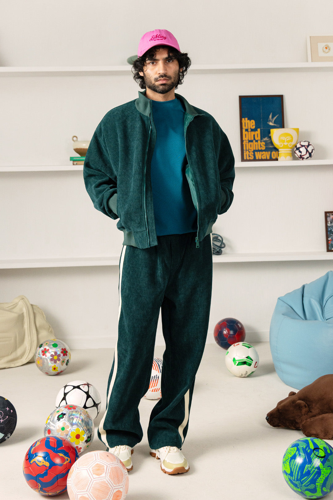 Image of Cotton Velvet Track Jacket