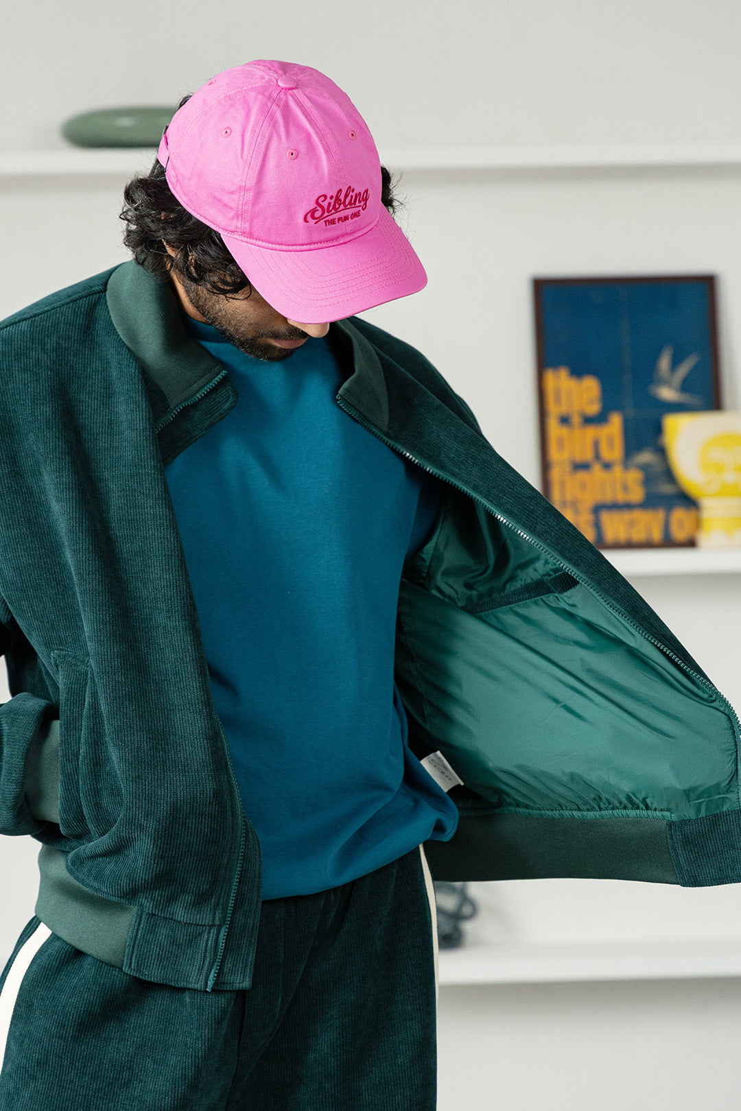 Cotton Velvet Track Jacket