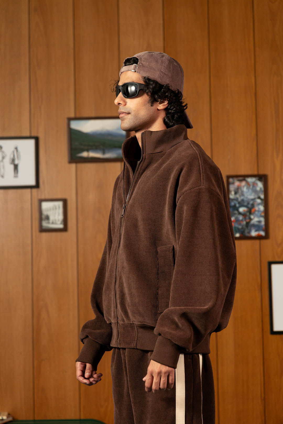 Cotton Velvet Track Jacket