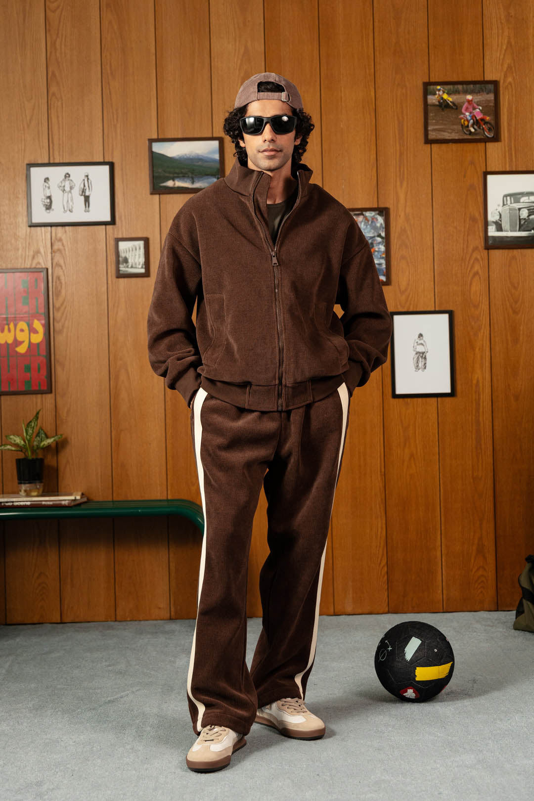 Cotton Velvet Track Jacket