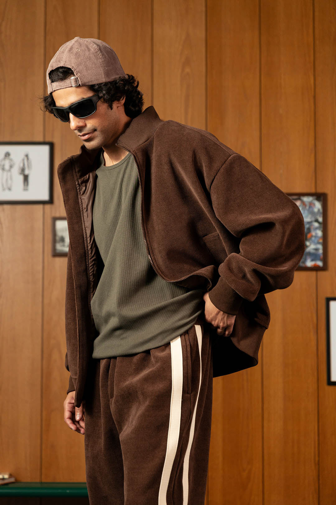 Image of Cotton Velvet Track Jacket