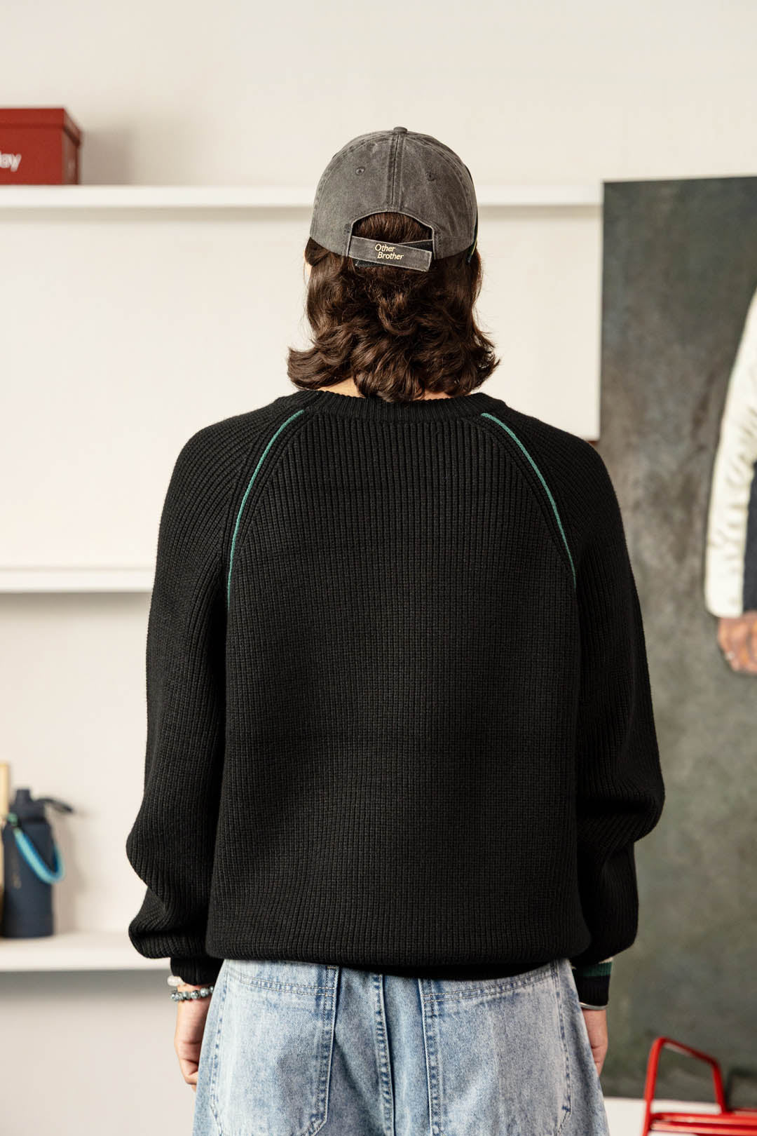 Contrast Ribbed Jumper