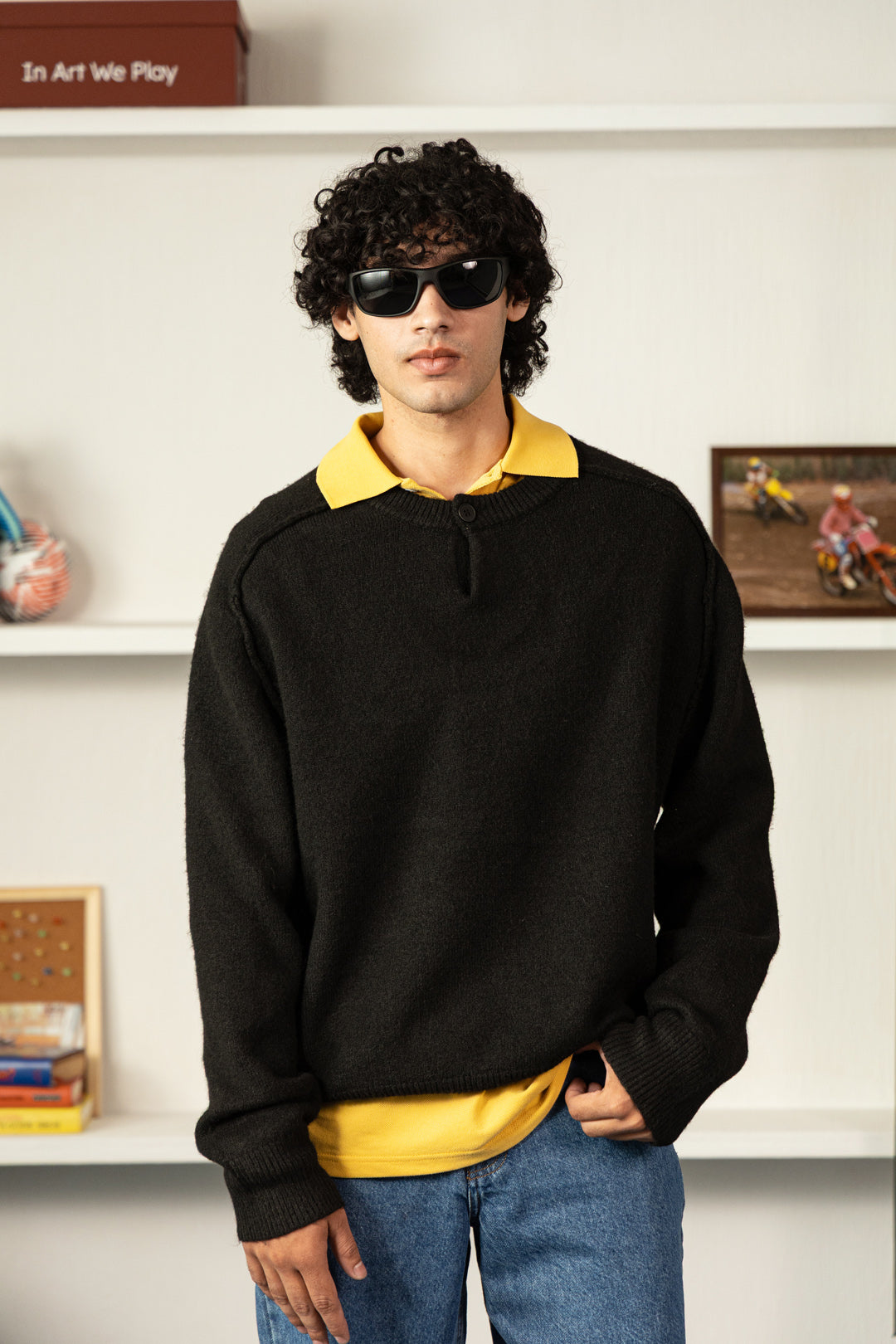 Image of Inside-Out Henley Jumper