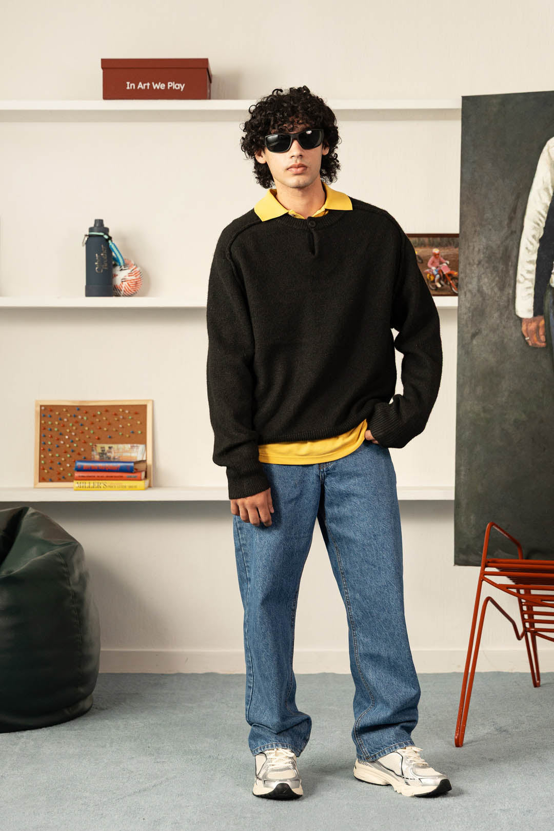 Image of Inside-Out Henley Jumper