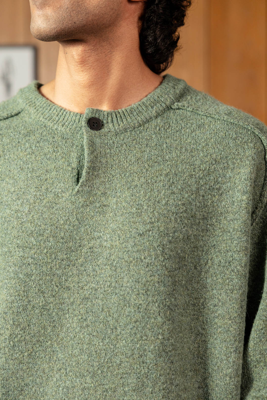 Image of Inside-Out Henley Jumper