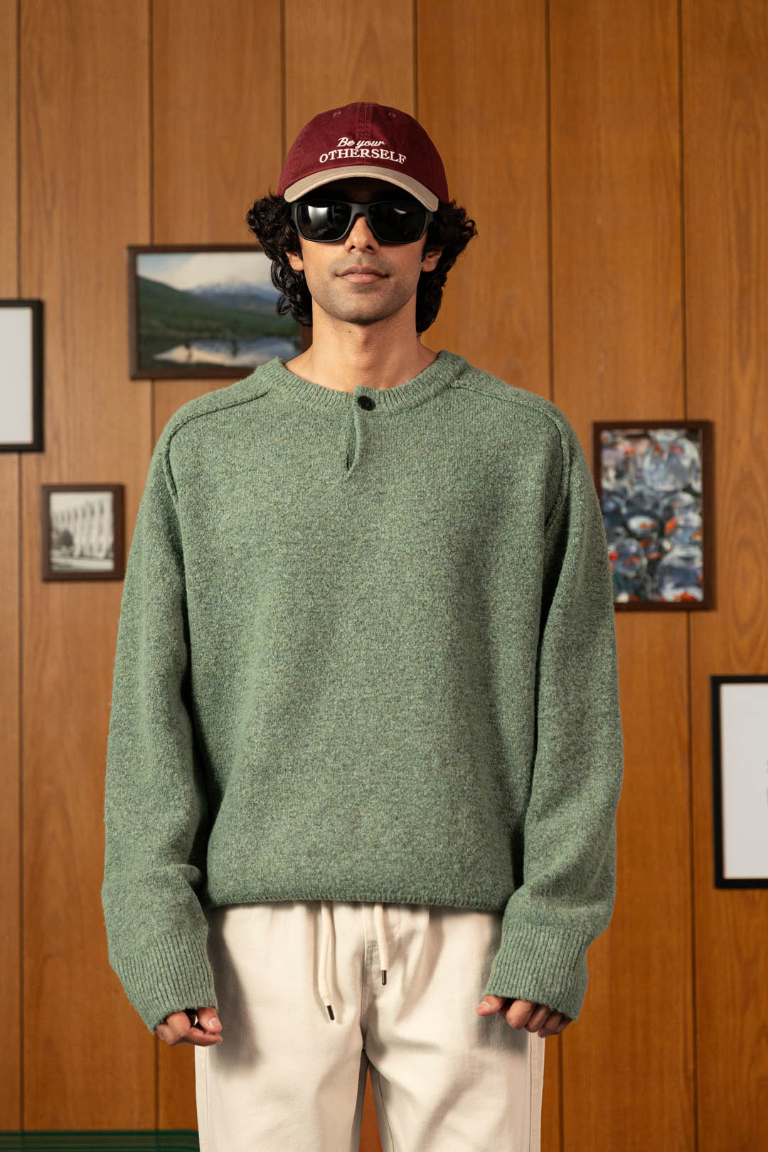 Inside-Out Henley Jumper