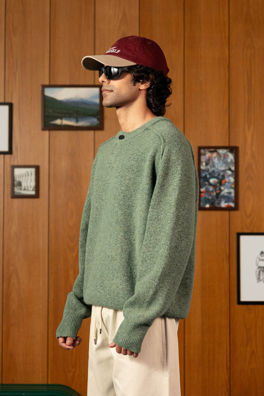 Image of Inside-Out Henley Jumper