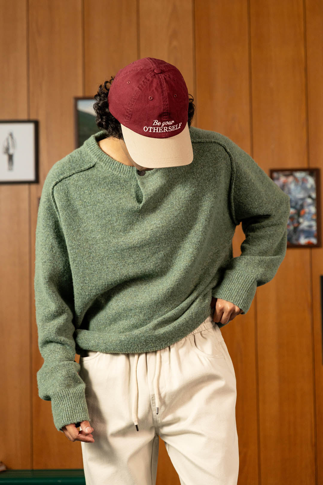 Image of Inside-Out Henley Jumper