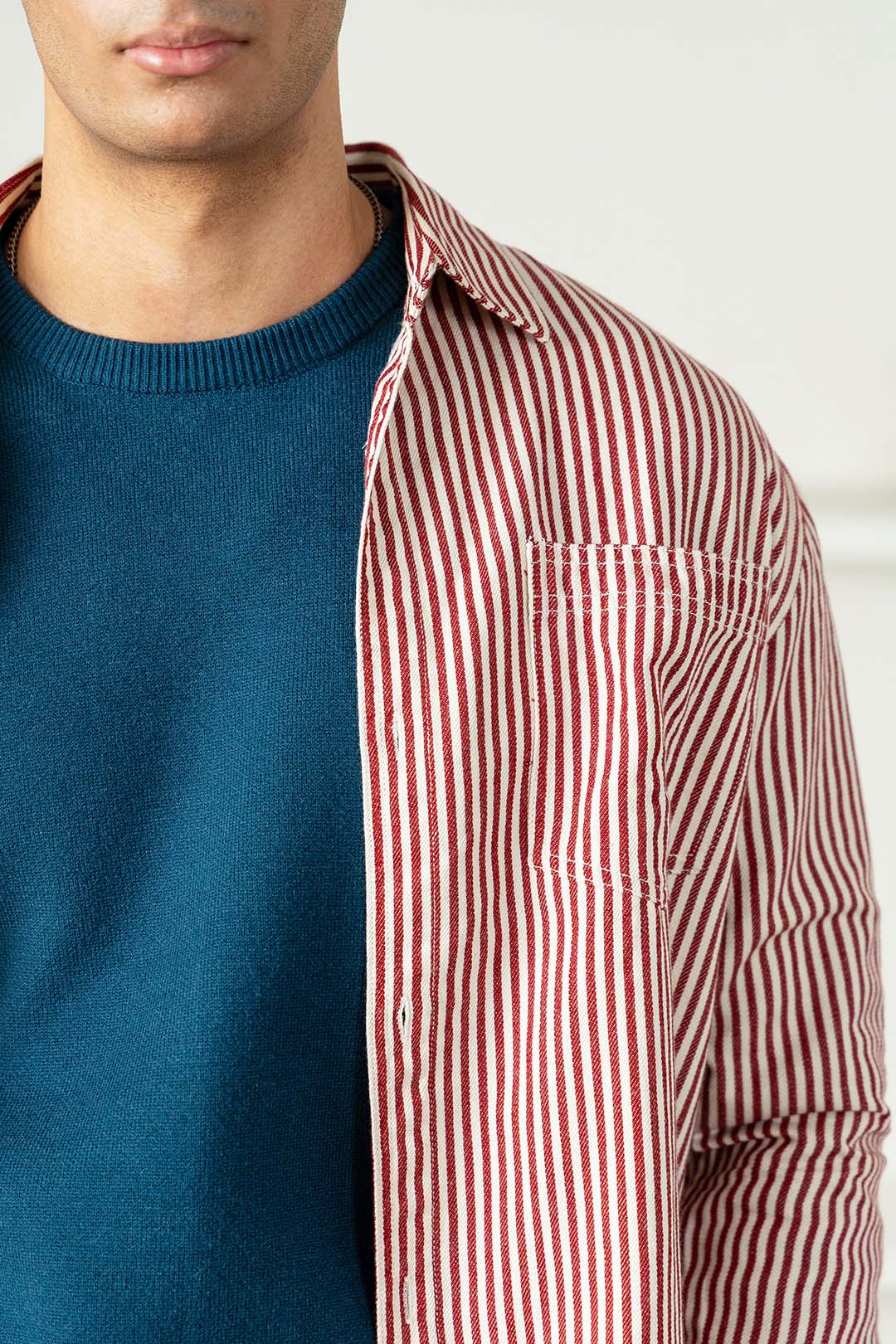 Factually Correct Striped Shacket