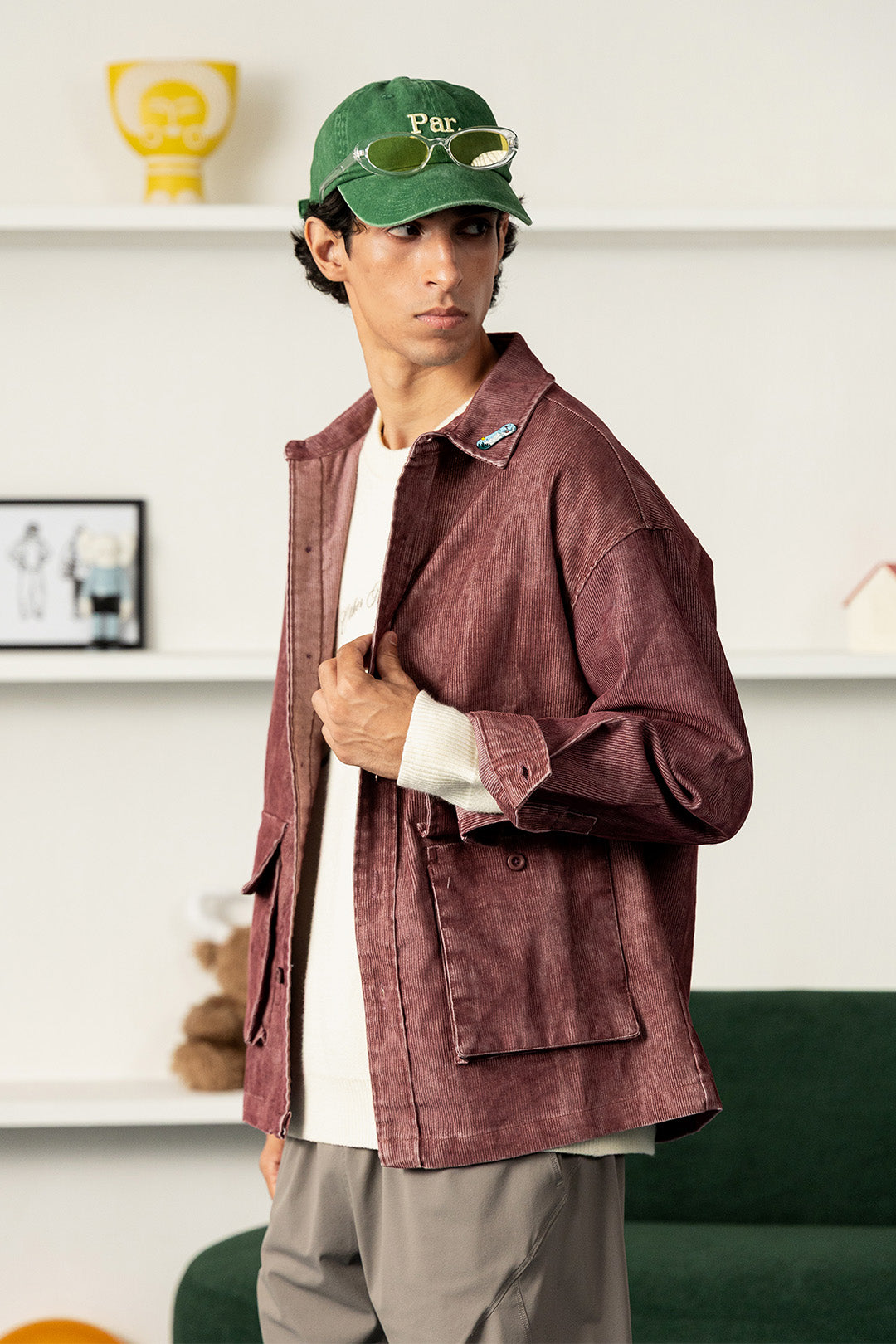 Image of Faded Corduroy Shacket