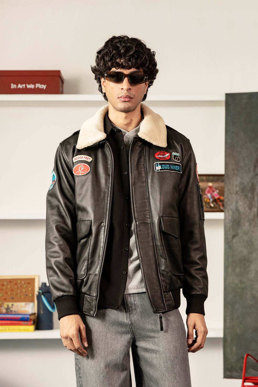 Image of Airman Real Leather Jacket