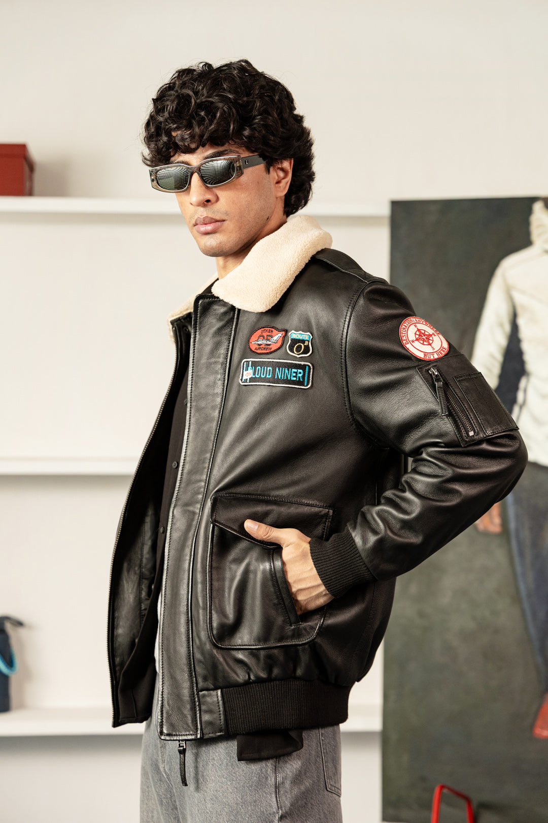 Image of Airman Real Leather Jacket