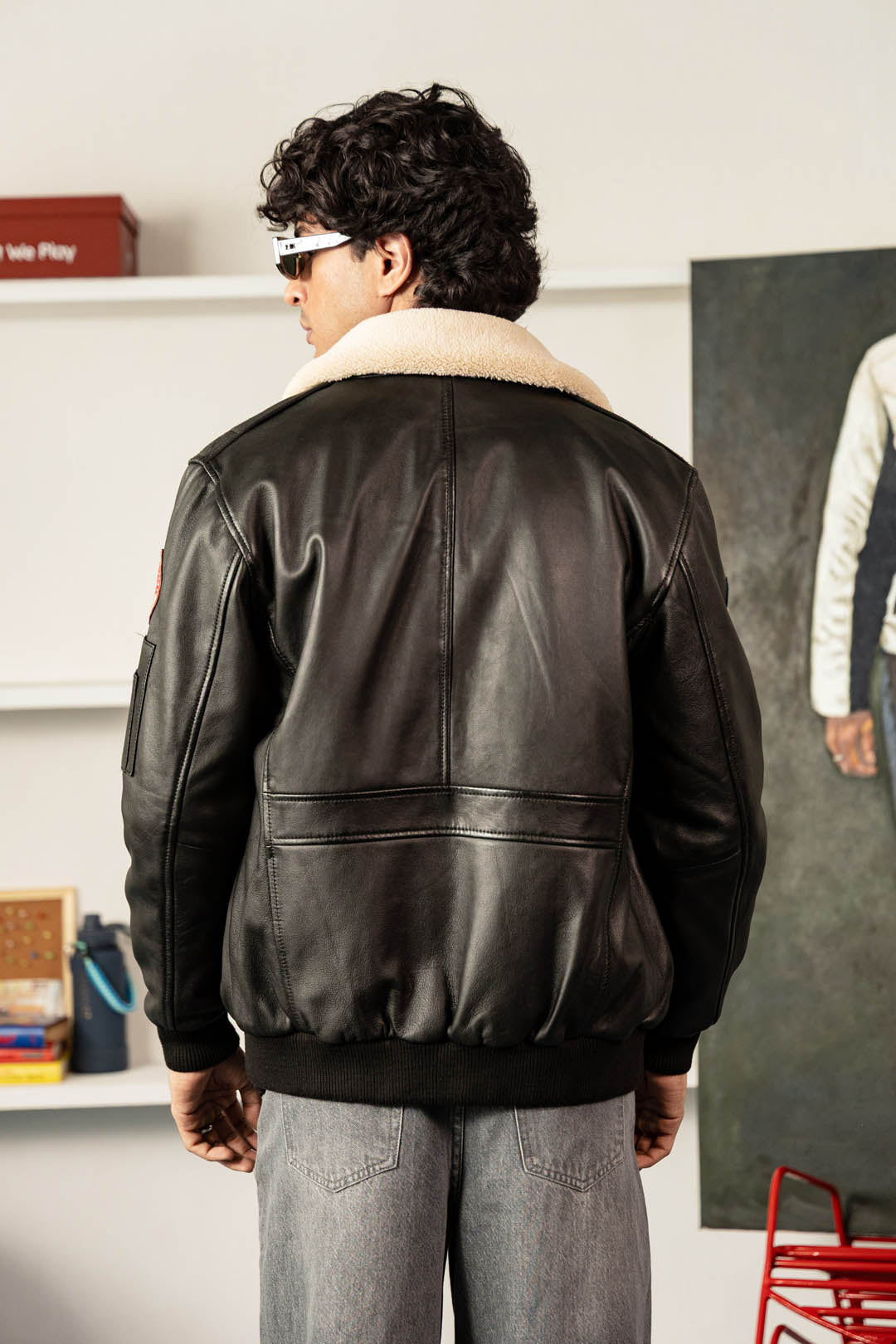 Image of Airman Real Leather Jacket
