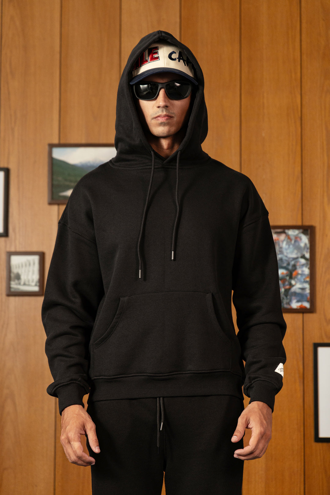 Image of Logo Badge Fleece Hoodie