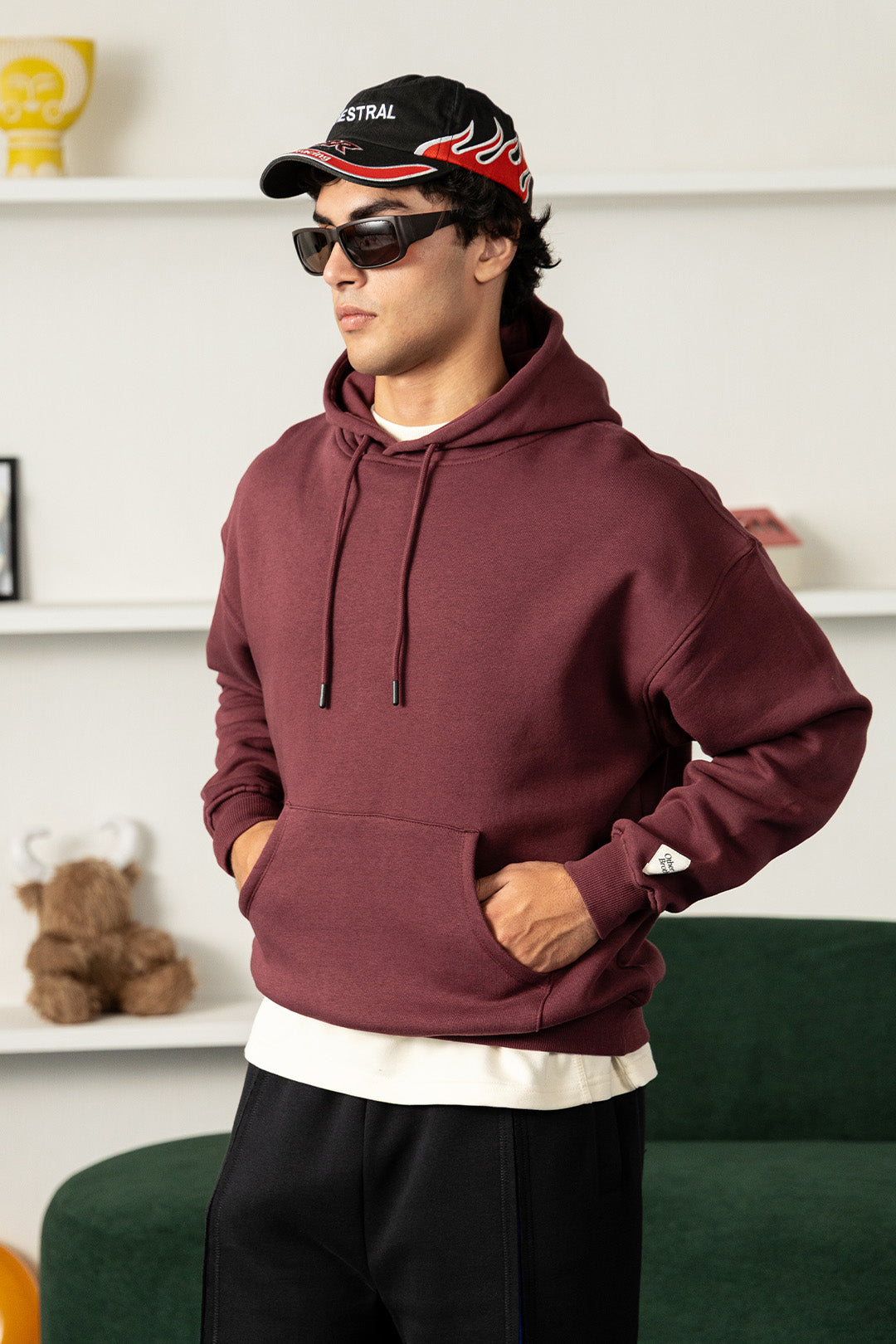Image of Logo Badge Fleece Hoodie