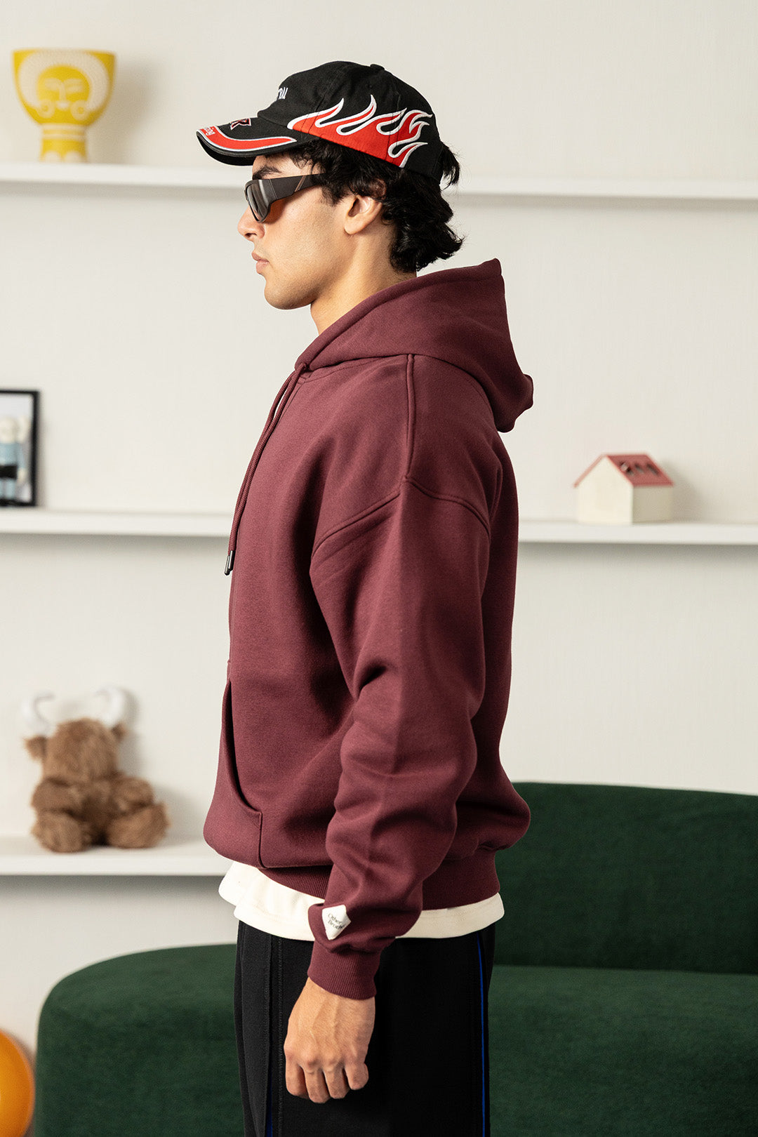 Image of Logo Badge Fleece Hoodie