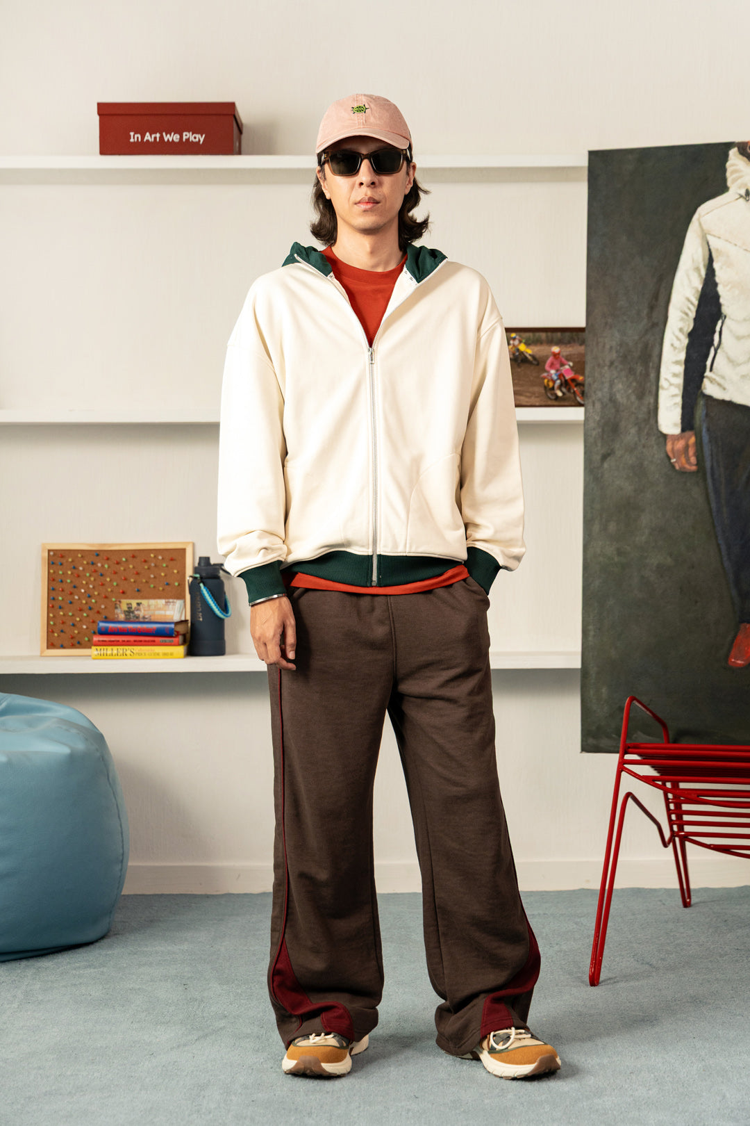 Academy Contrast Terry Zipper