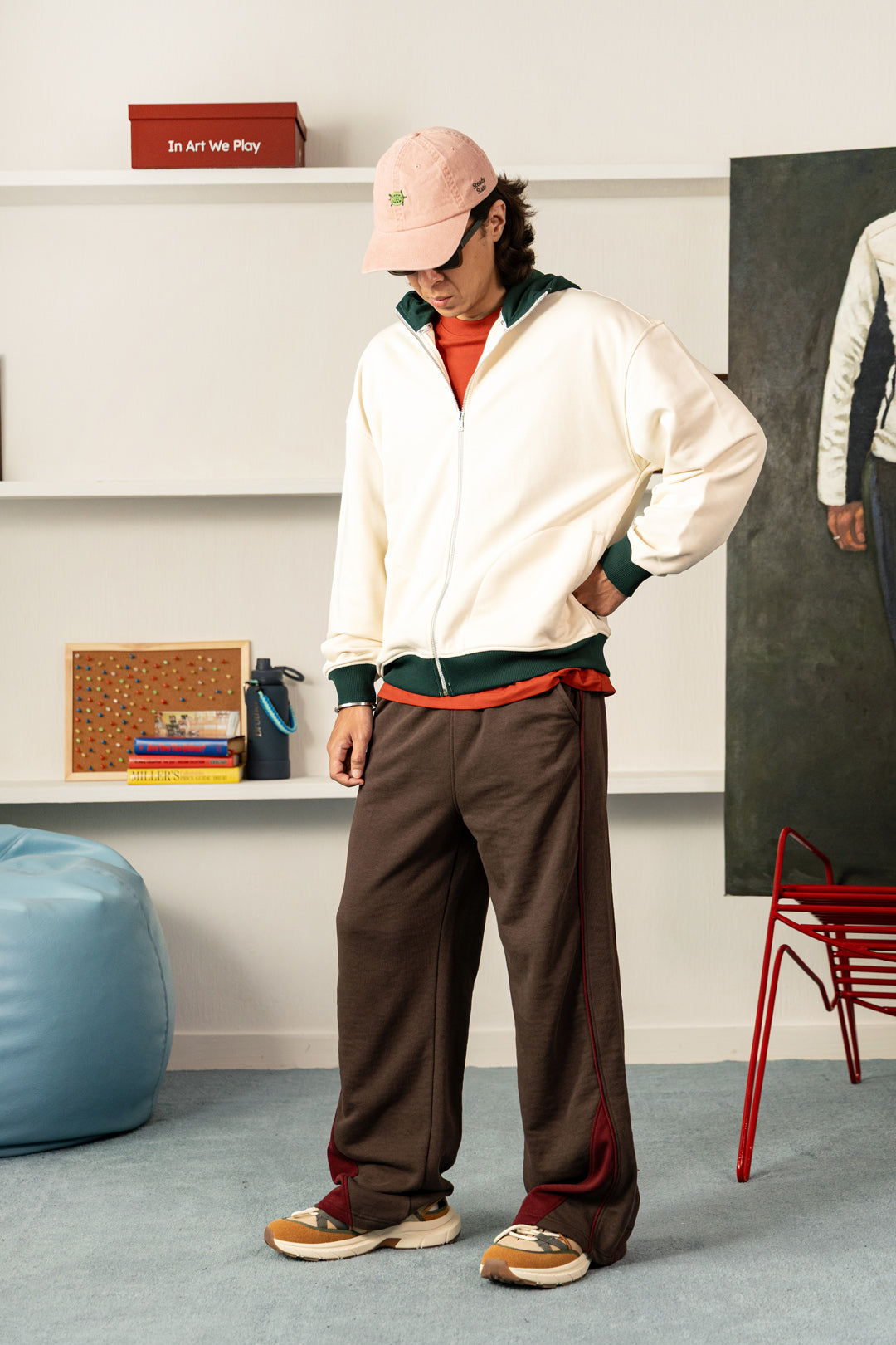 Academy Contrast Terry Zipper