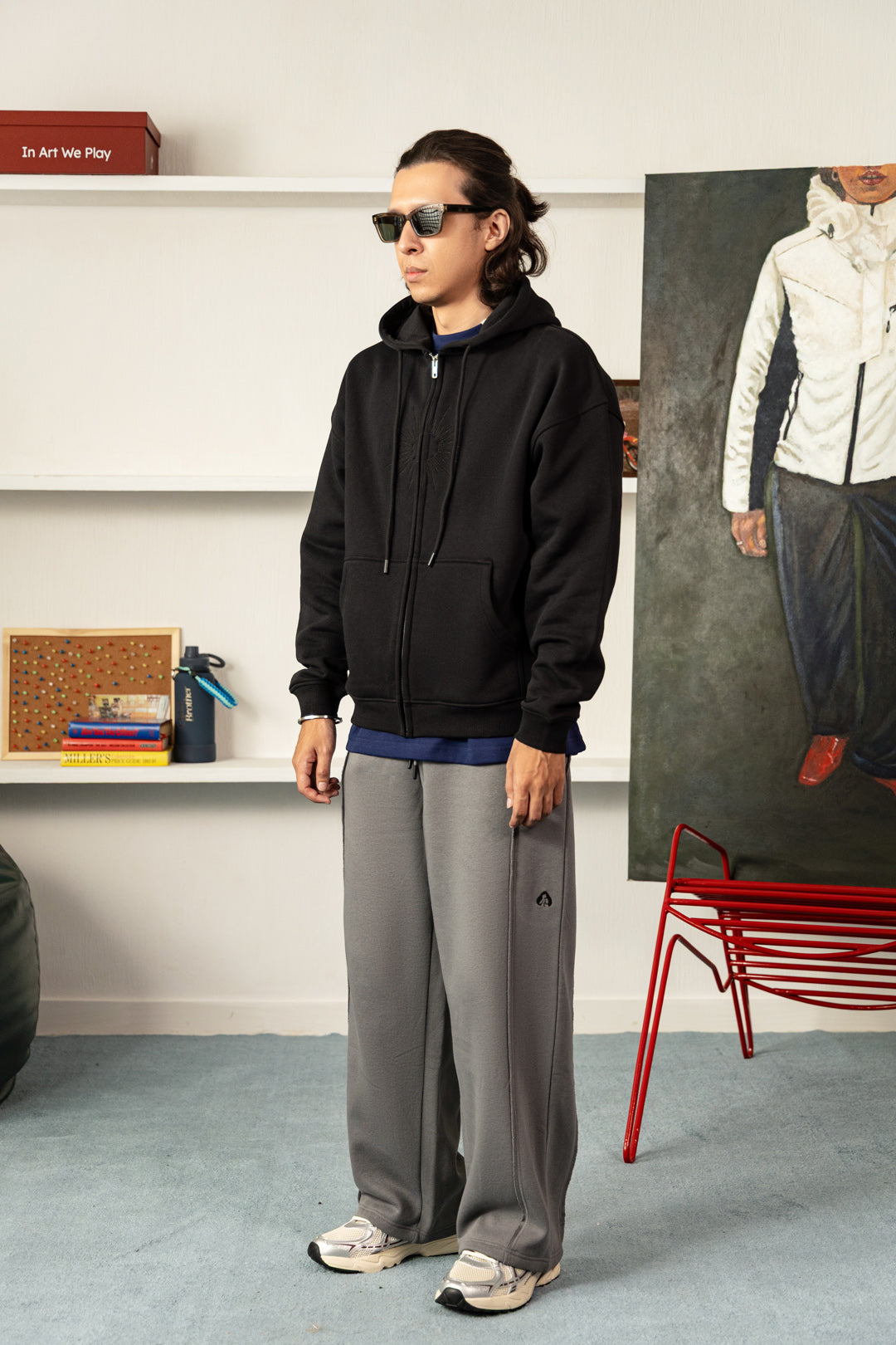 Wild Glacier Embroidered Fleece Hoodie