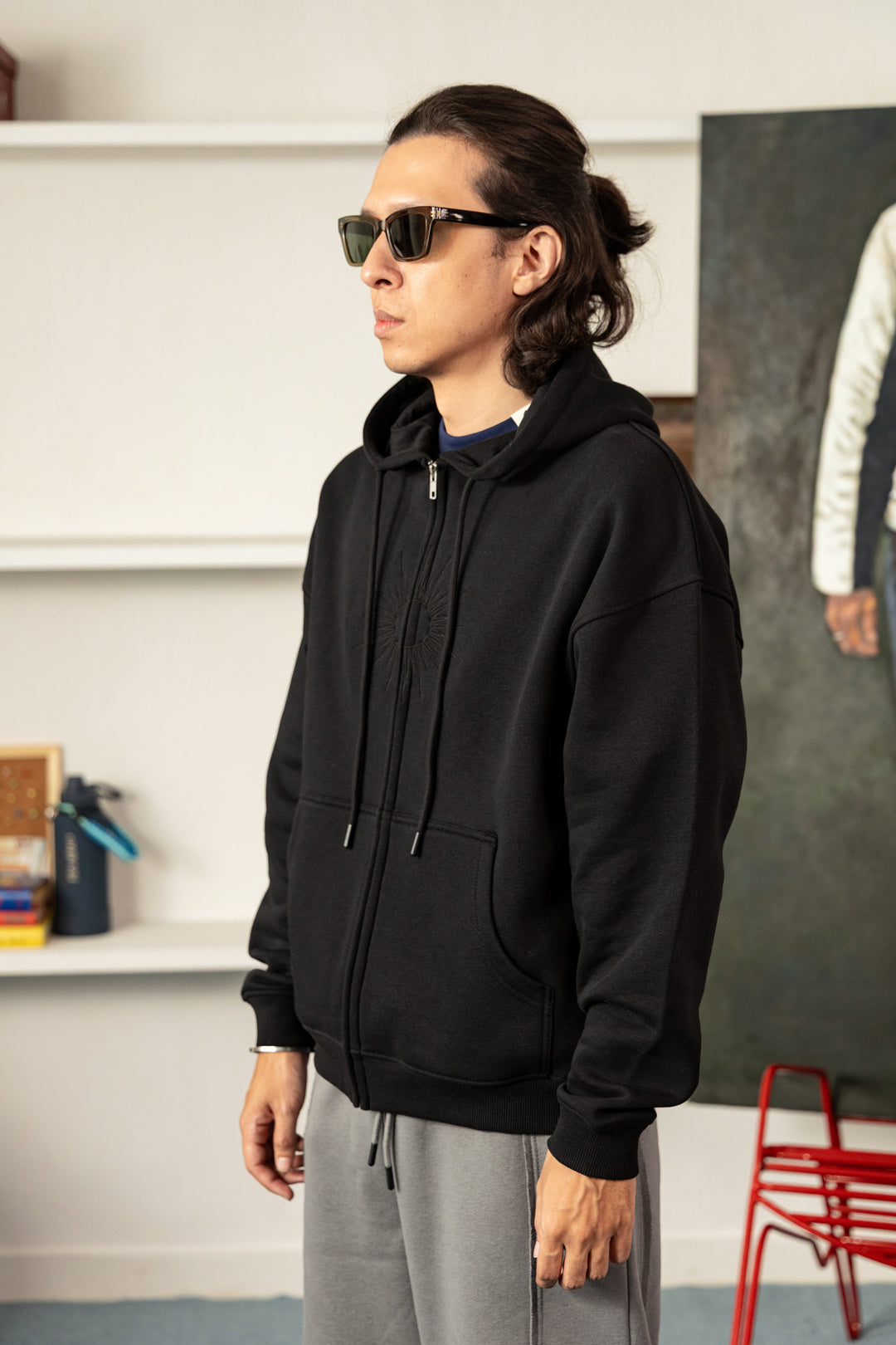 Image of Wild Glacier Embroidered Fleece Hoodie