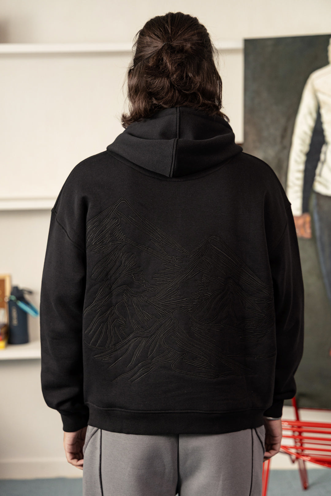 Image of Wild Glacier Embroidered Fleece Hoodie
