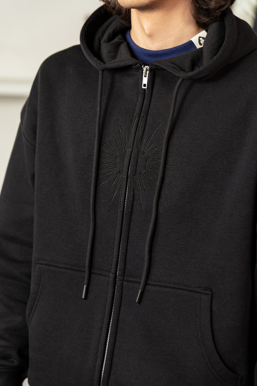Image of Wild Glacier Embroidered Fleece Hoodie
