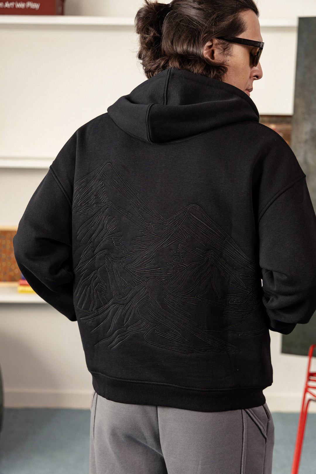 Image of Wild Glacier Embroidered Fleece Hoodie