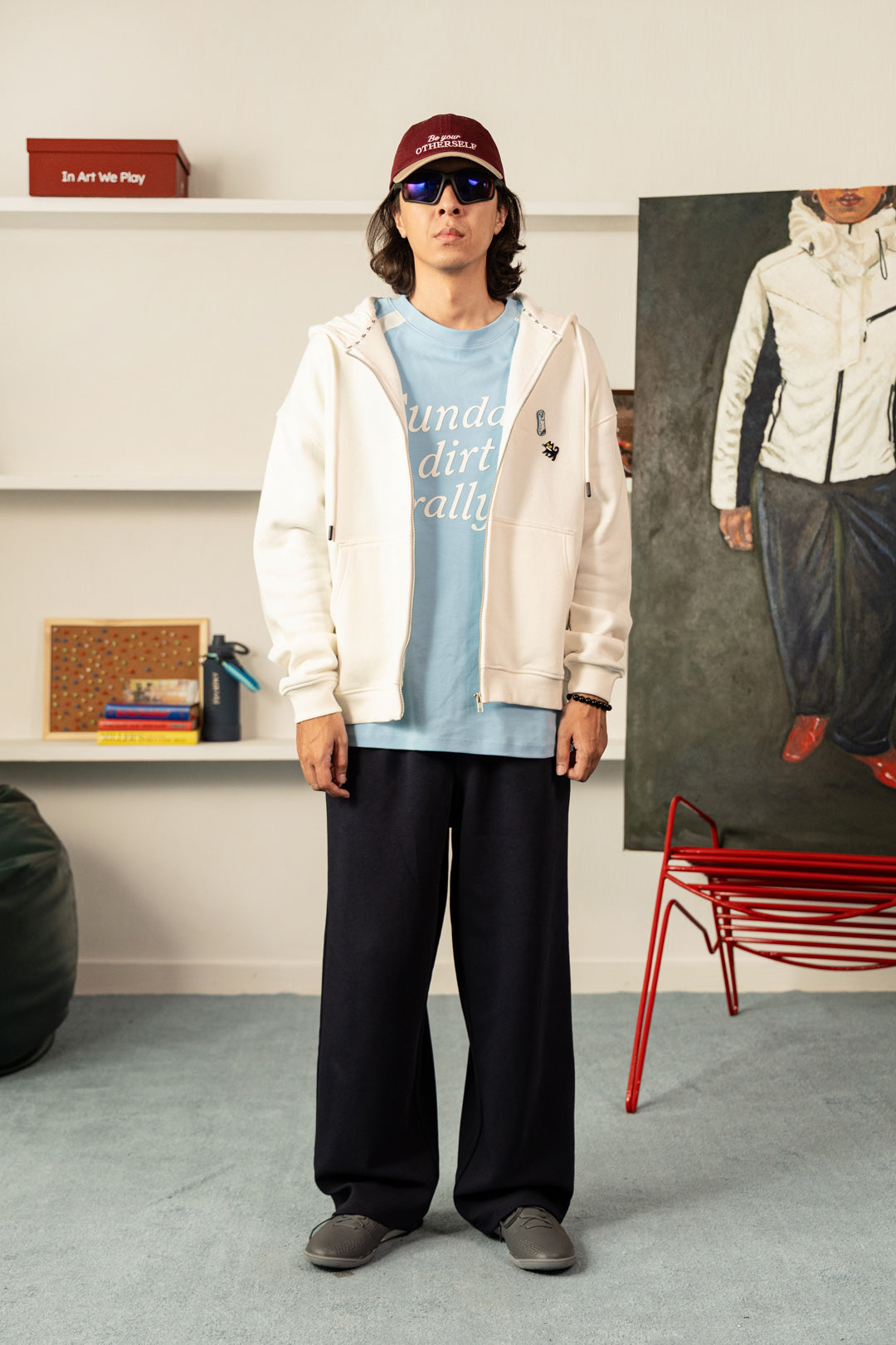 Image of Wild Glacier Embroidered Fleece Hoodie