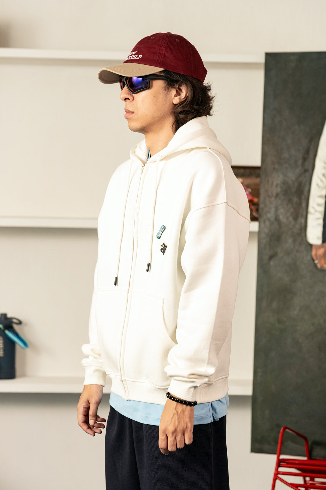 Wild Glacier Embroidered Fleece Hoodie