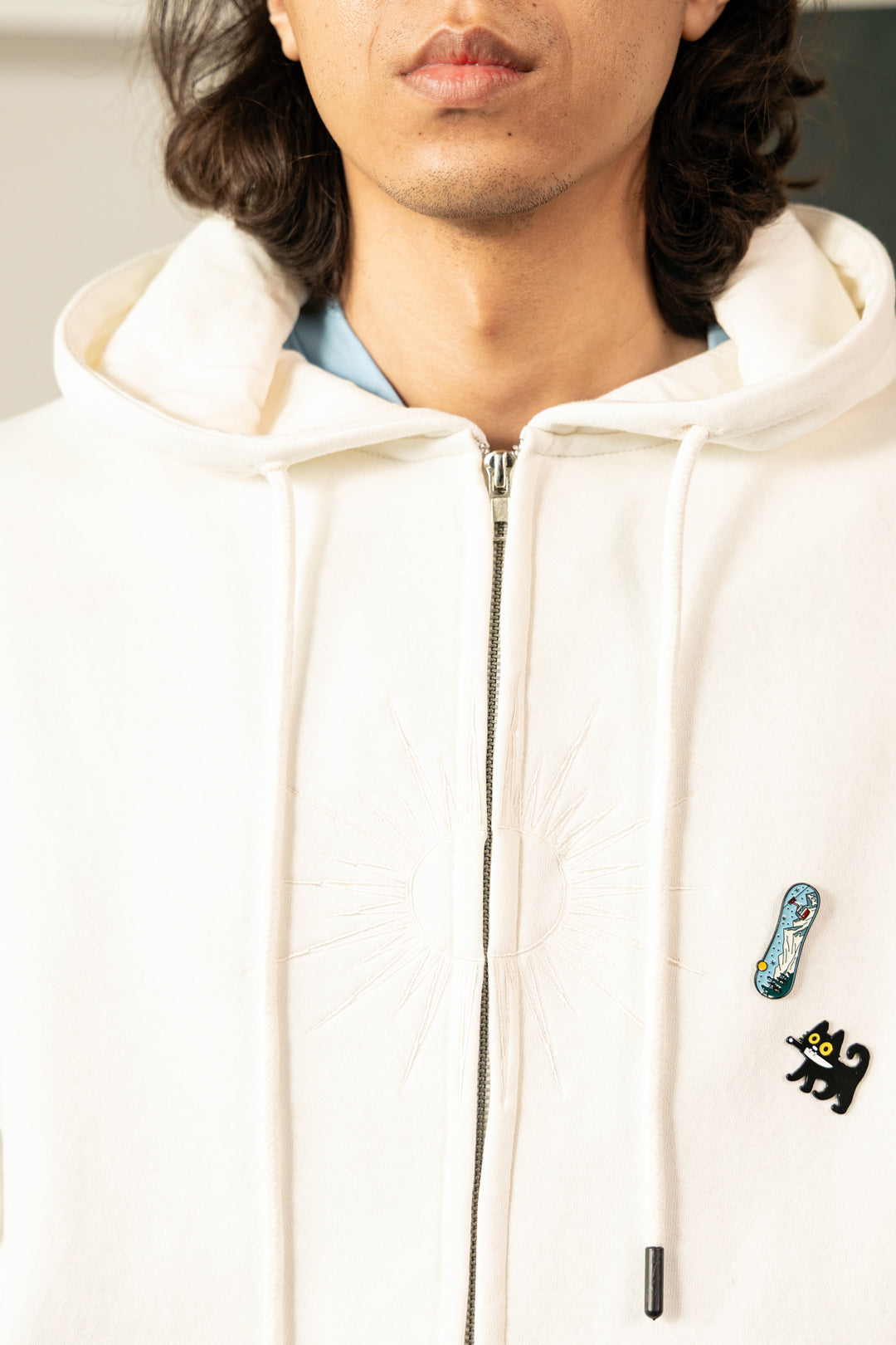 Wild Glacier Embroidered Fleece Hoodie