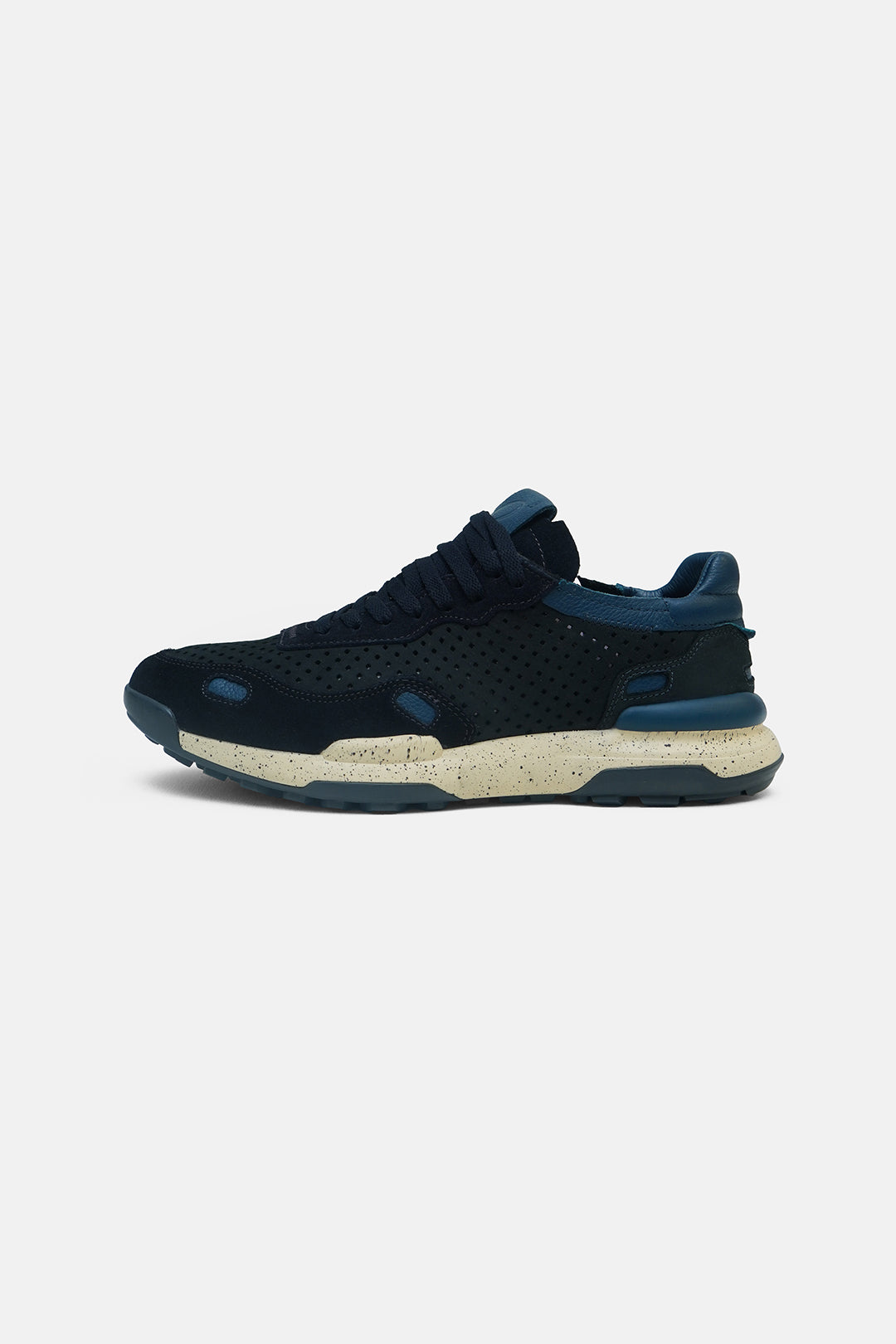 Perforated Suede Trail Sneakers