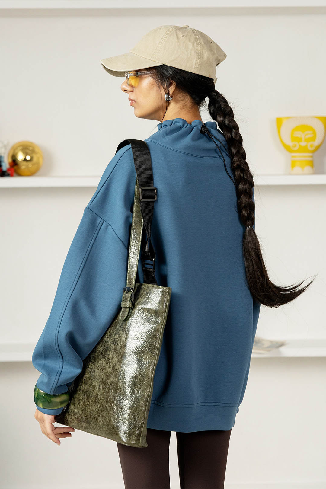 Image of Double Handle Leather Tote