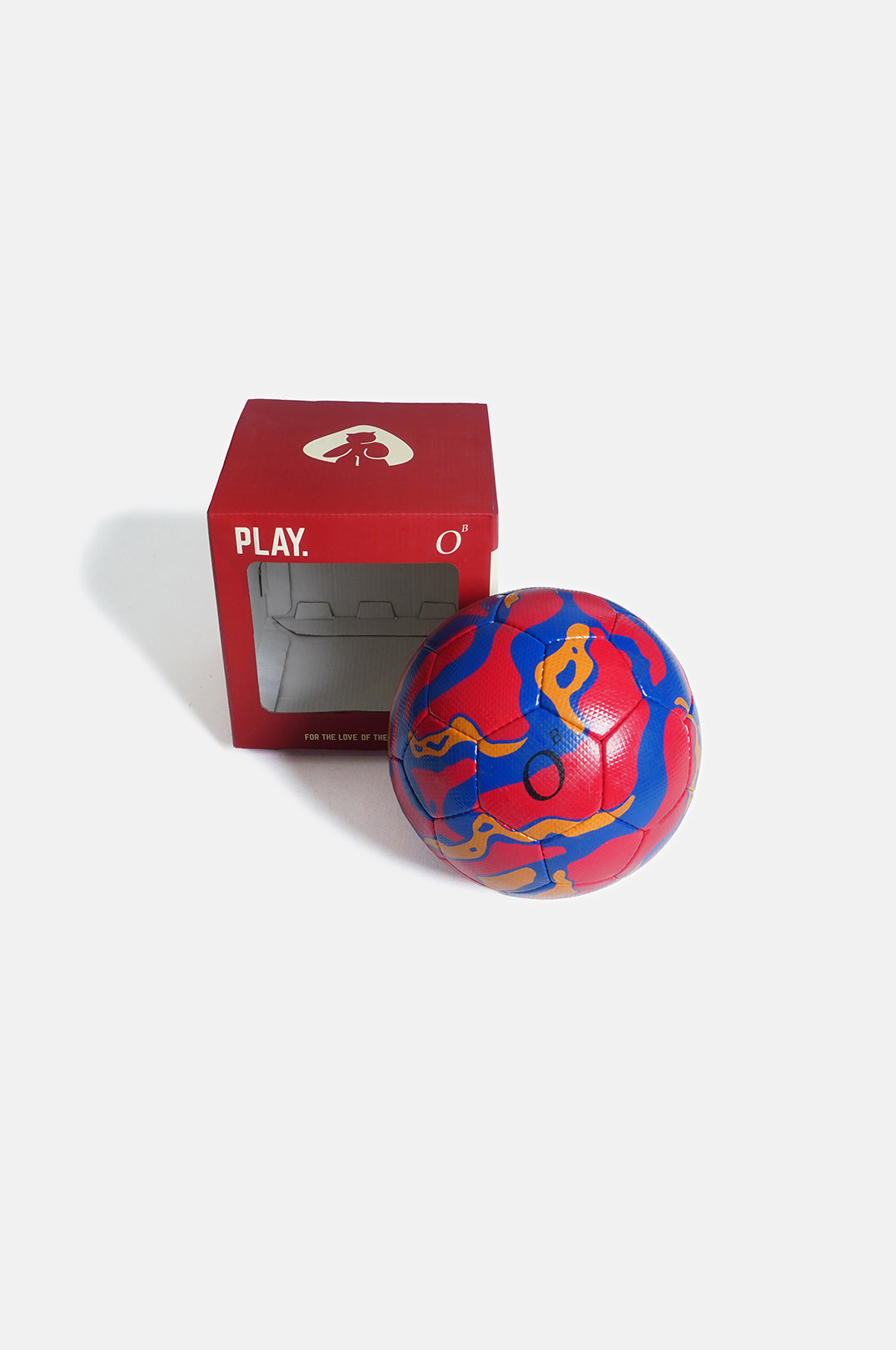 Image of Red Lava Handstitched Football
