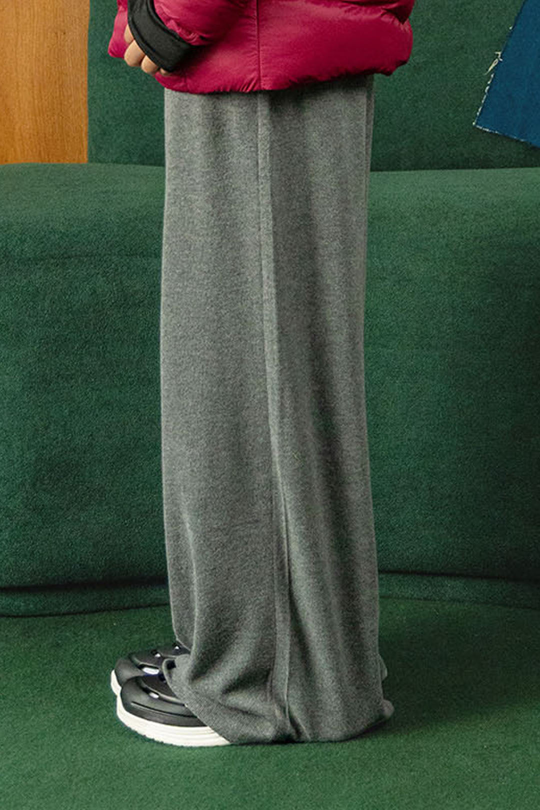 Brushed Rib Baggy Pants