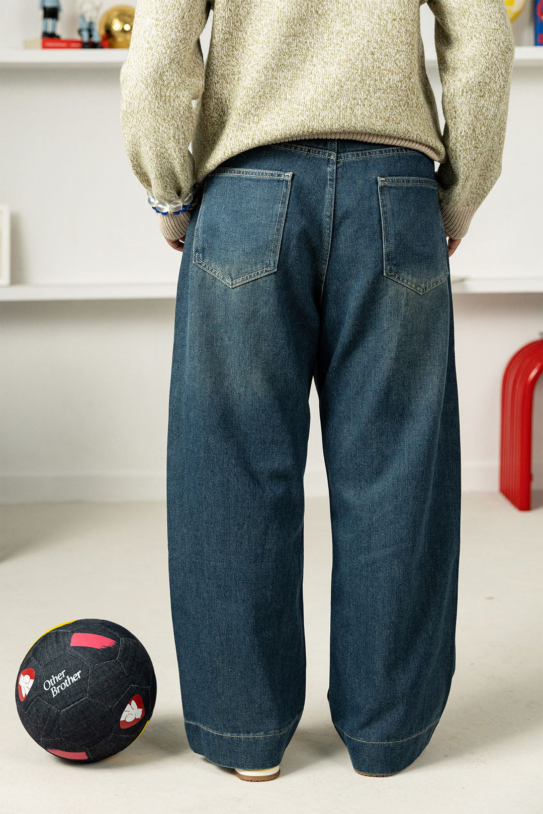 Image of Straight & Baggy Panel Jeans
