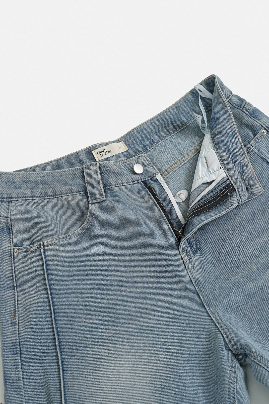 Image of Straight & Baggy Panel Jeans