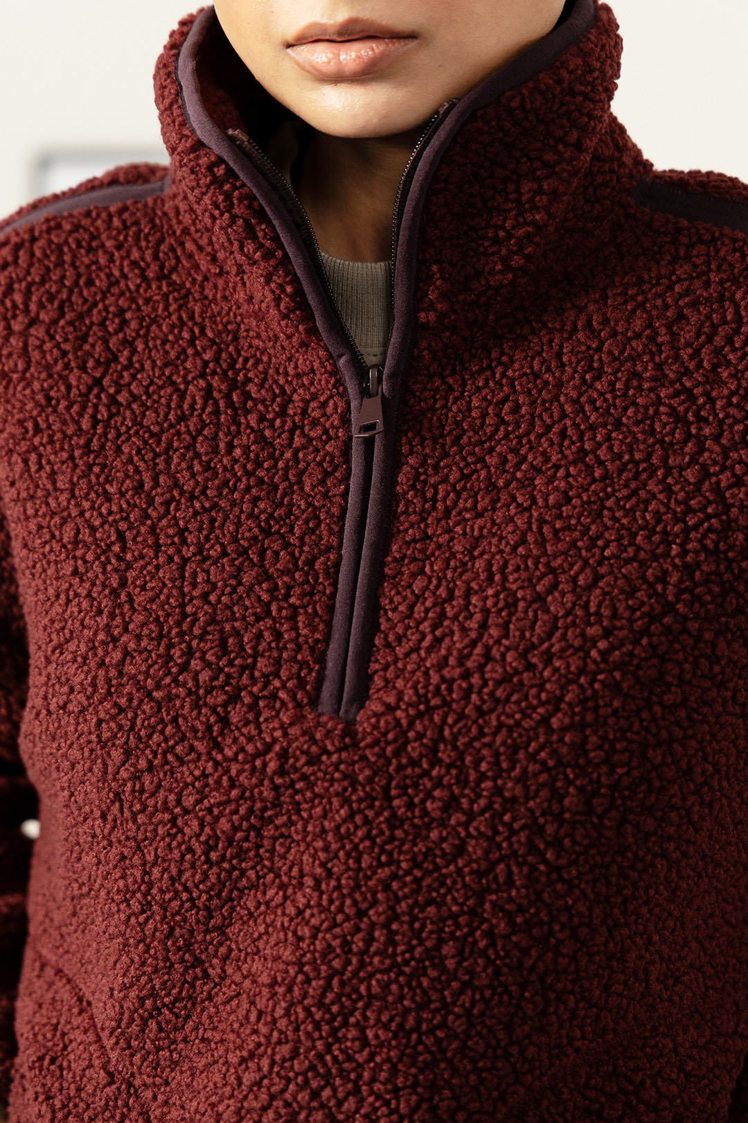 Yoga Girl Fluffy Mockneck