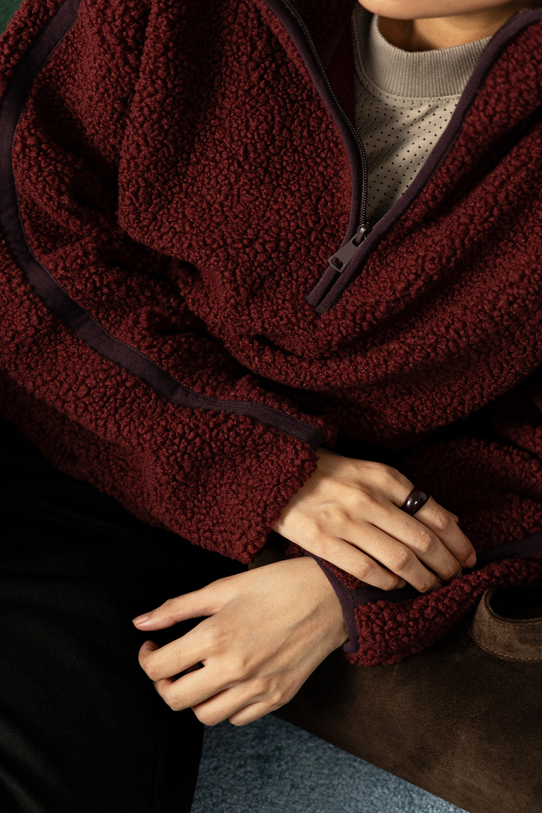 Image of Yoga Girl Fluffy Mockneck