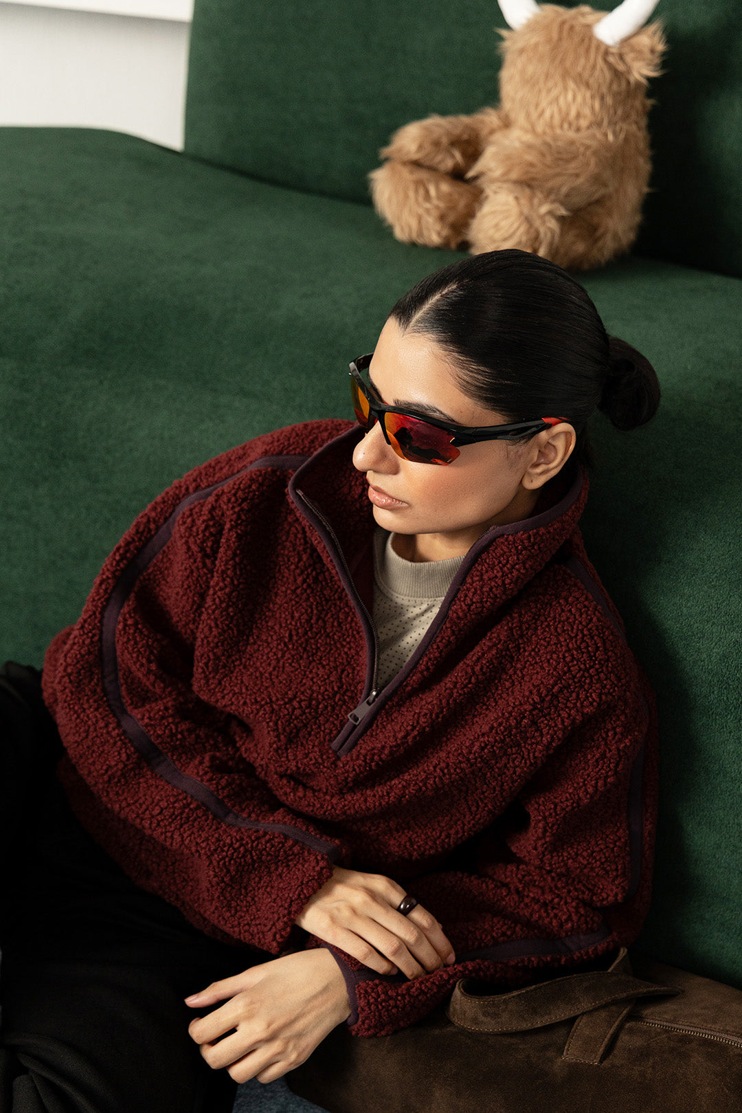 Image of Yoga Girl Fluffy Mockneck