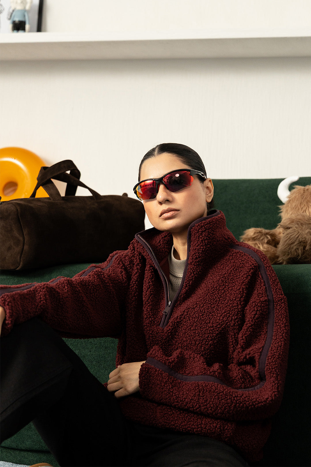 Image of Yoga Girl Fluffy Mockneck