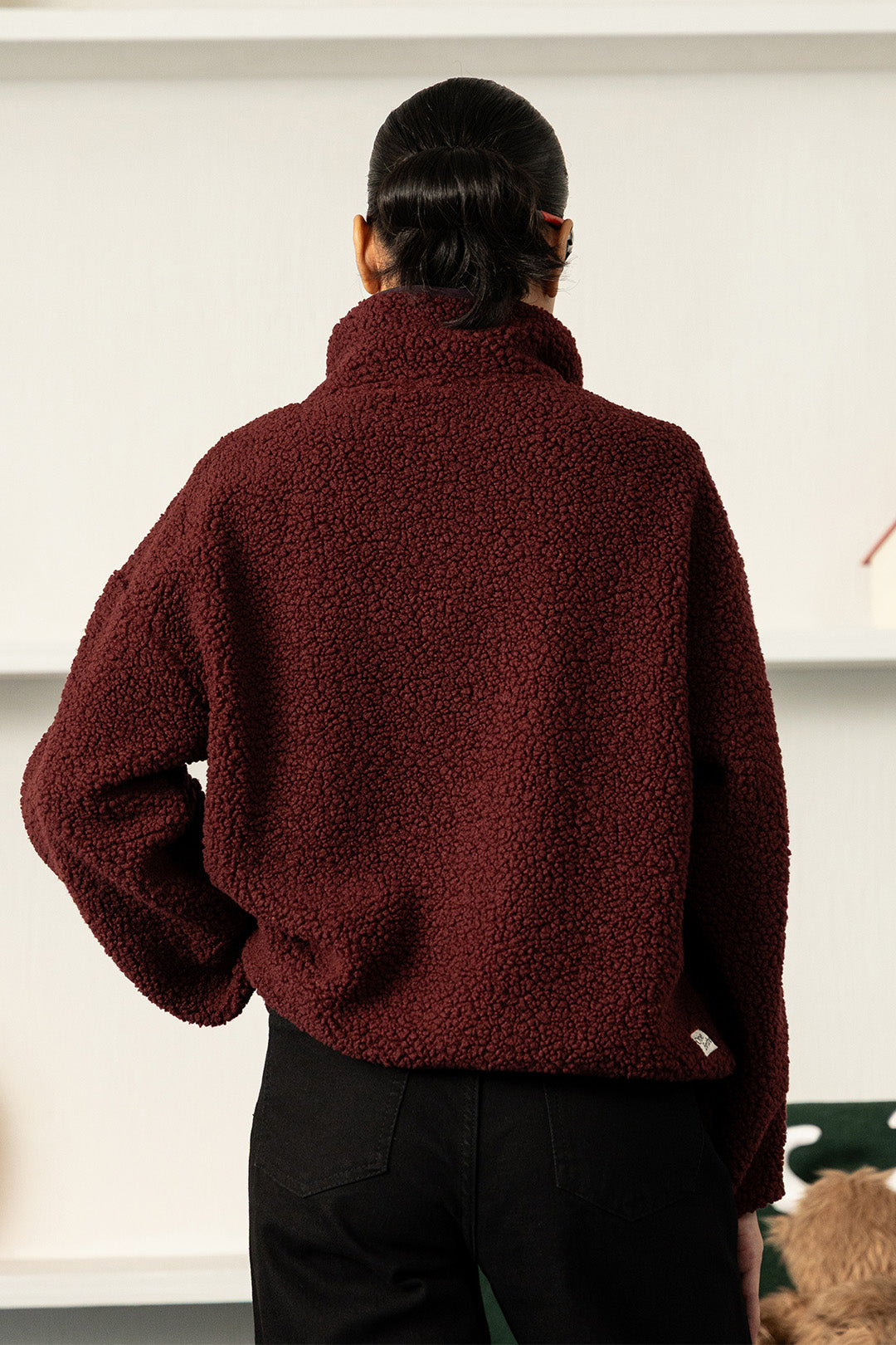 Image of Yoga Girl Fluffy Mockneck