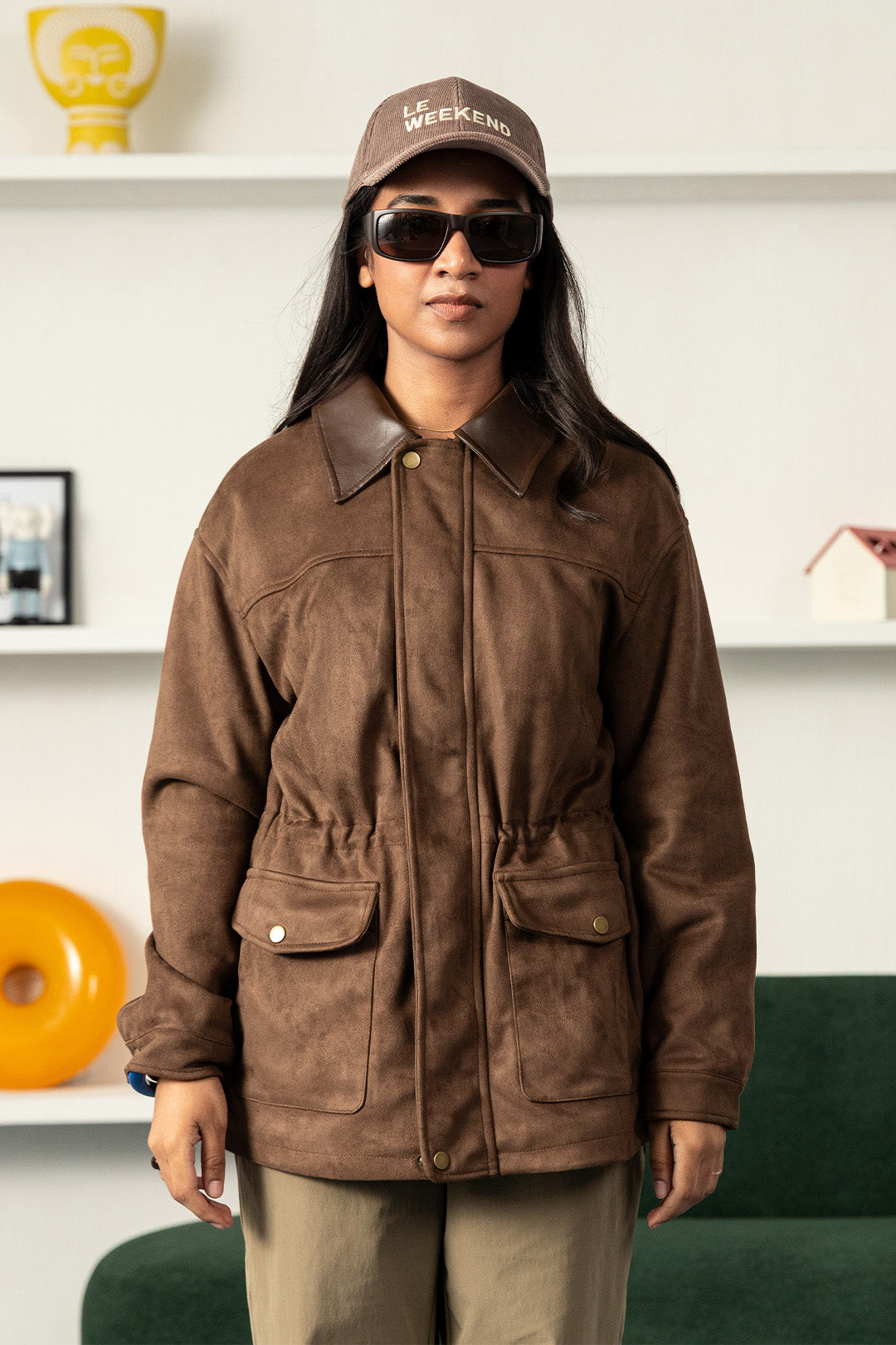 Image of Faux Suede Field Jacket